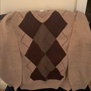 Dockers Mens Argyle V neck sweater. Sz Small